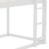 Cozy Twin-Over-Twin Low Bunk House Bed, Includes Ladder, Crisp White Finish