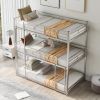 Space-Saving Metal Triple Bunk Bed, Twin Size, Sleek Silver Finish