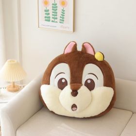 Cartoon Chipmunk Cushion Car Pillow Air Conditioning Blanket (Option: Black Nose Chipmunk-Small Pillow)