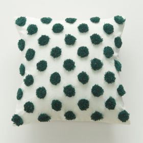 New Nordic Moroccan Tufted Dots Pillow Cover Home (Option: Green-45x45cm)