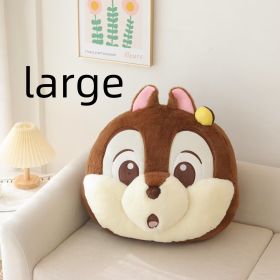 Cartoon Chipmunk Cushion Car Pillow Air Conditioning Blanket (Option: Black Nose Chipmunk-Large Pillow)